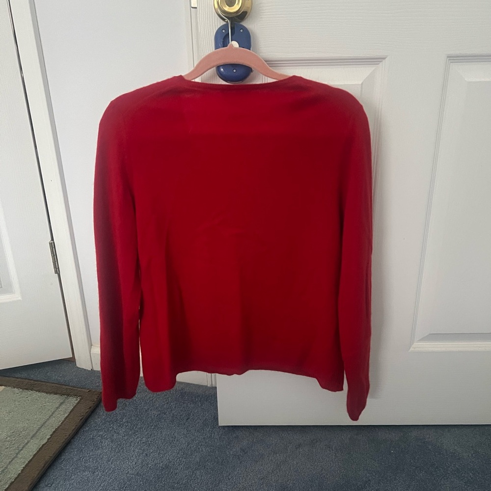 Charter Club Red Cashmere Sweater L worn once - Picture 3 of 4